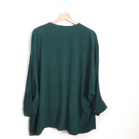 NWT Zara Green Oversized Blouse - Picture 5 of 8